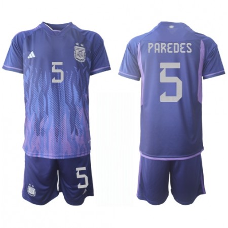 Argentinië Leandro Paredes 5 Kind Uittenue WK voetbal 2022
